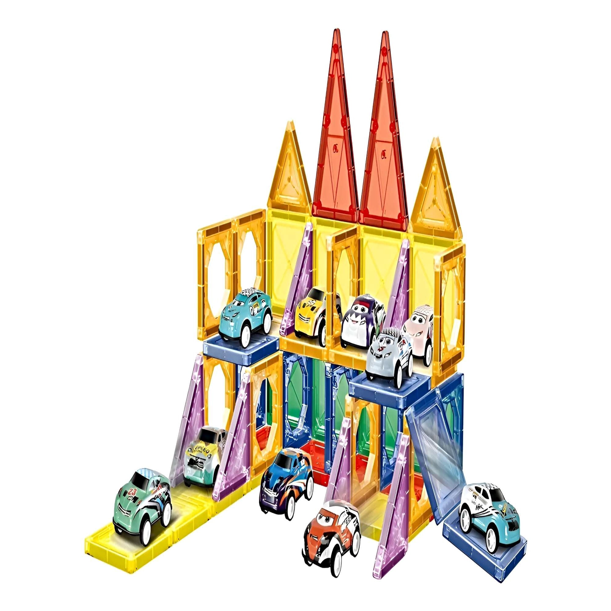 Genérico - Pack De Bloques Magnéticos Packing Y Autos De 68 Piezas