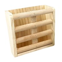 Magideal - Estación De Alimentación De Madera, Estante De Forraje De Conejillo De Indias, Cunas De Alimentación, Soporte De Alimentación De Animales Pequeños, Di Titular De La Hierba