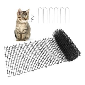 Genérica - 30*150Cm Alfombrilla Para Gatos Con Púas Y Tiras Puntiagudas, Tapón D Color Negro