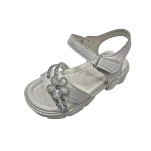 Vinnys Outlet - Sandalia Perlita Niña Brillante Blanco