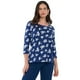 thumbnail image 1 of Polera Mujer Manga 3/4 Focal Print Navy Corona, 1 of 5