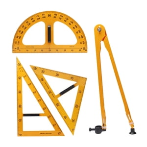 Bothyi - Regla De Geometría Matemática Número Grande Para Aula Escolar 4 Piezas