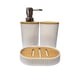 thumbnail image 1 of Set Juego De Baño 3 Pieza Jabon Dispensador Cepillo Bambu B, 1 of 1