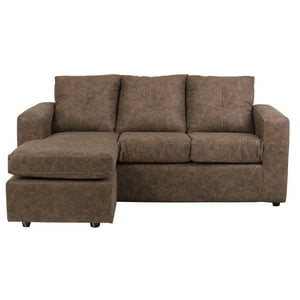 Muebles América - Seccional Emilia Cuero Auris Café