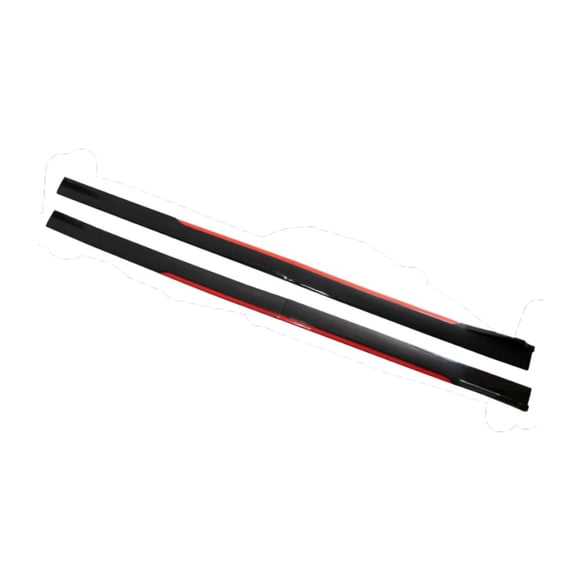 2 Faldas Laterales Genéricas Para Coche, Faldas Laterales Profesionales Para Estilismo De Carrocería De Coche, Borde Rojo De 78,7"