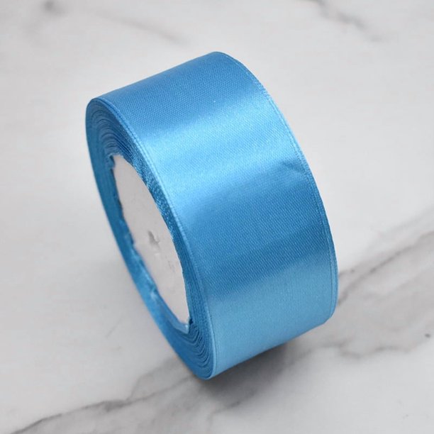 Xiao Hua 3 rollos de cinta azul - 4 cm de ancho x 23 metros de largo, superficie lisa, perfecta para envolver regalos, ramos de novia, manualidades navideñas y decoración de fiestas.