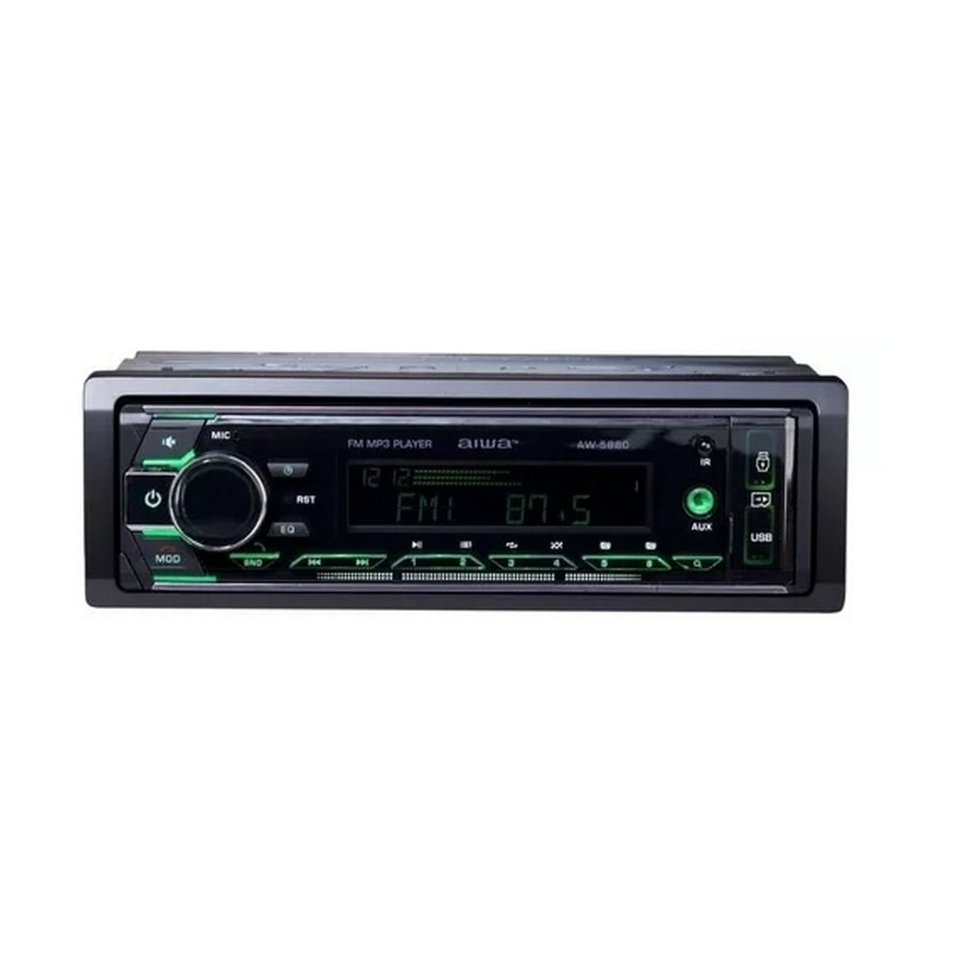Aiwa - Radio De Auto Con Usb, Bluetooth Y Lector De Tarjeta Sd