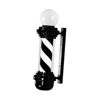 Magideal - Luz De Poste De Barbero De 23,6 Pulgadas,Señal Abierta De Barbería De Peluquería,Señales Clásicas,Luz De Señal Abierta De Salón Impermeable Para Salón Blanco Negro