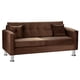 thumbnail image 2 of Sofa New Retro 3 Cuerpos Felpa 12 Chocolate, 2 of 5