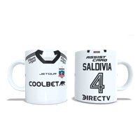 Arumistorechile - Tazon Taza + Porta Vaso Colocolo 2024 Blanca Alan Saldivia