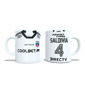 Arumistorechile - Tazon Taza + Porta Vaso Colocolo 2024 Blanca - Alan Saldivia