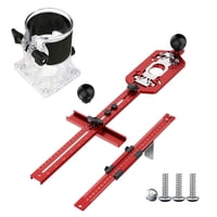 Ioensy - Soporte De Ranura Para Fresadora, Herramienta De Bricolaje, Plantilla De Corte Circular, Base De Fresadora 3 En 1 Con Cubierta Transparente