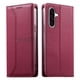 thumbnail image 5 of Funda tipo cartera con bloqueo RFID para Samsung Galaxy A36 cubierta magnética de cuero con tapa y soporte Rojo, 5 of 6