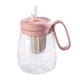 thumbnail image 1 of Vaso De Vidrio Con Infusor De Té Botella De Agua Con Pajita Para Ni?as Adolescentes Senderismo 850ml Rosa, 1 of 5
