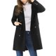 thumbnail image 5 of INSPIRE CHIC Abrigo de Invierno para Mujer con Solapa de Muesca y Doble Botonadura, Gabardina 2XL Negro, 5 of 7