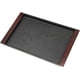 thumbnail image 1 of Bandeja para servir de melamina DayCount rectangular grande (14,8 x 9,5 pulgadas), de plástico negro con veta de madera, ideal para fiestas, cenas, Acción de Gracias, barbacoas y repostería., 1 of 7
