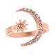 thumbnail image 5 of Anillo De Luna Creciente Elegante Anillo De Dedo De Estrella De Luna Abierta Para Ni?as En Oro Rosa, 5 of 5
