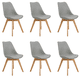 thumbnail image 1 of Pack 6 Sillas De Comedor Tulip Acolchada Gris, 1 of 7