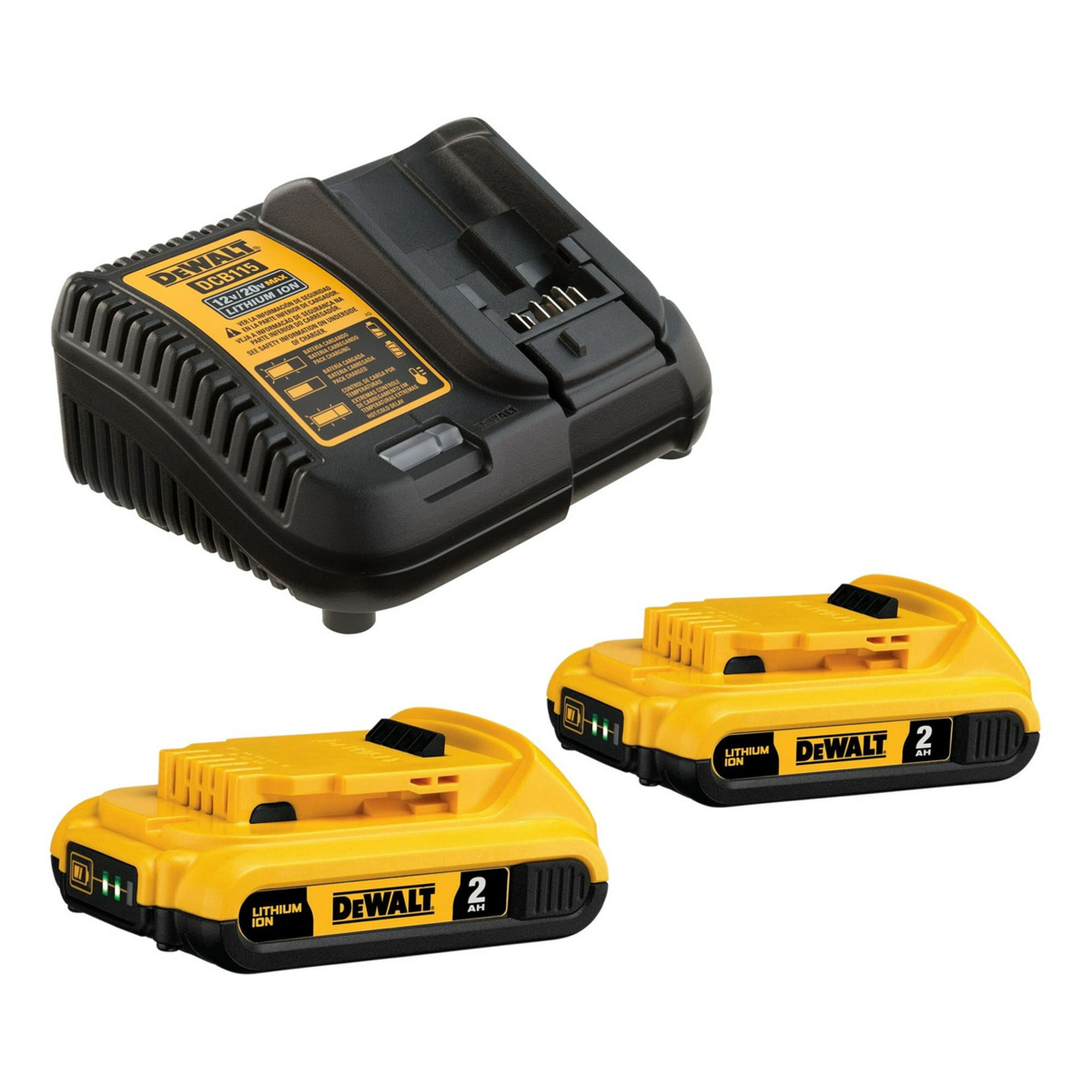 Kit Baterías 2ah + Cargador 20v Dewalt Dcb203c2
