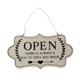 thumbnail image 4 of Letreros De Madera Para Abrir Y Cerrar Placa Para Colgar Puertas De Doble Cara Blanco, 4 of 5