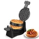 thumbnail image 1 of Máquina para hacer gofres FOHERE 1400 W, doble plancha belga para hacer gofres, color negro, 1 of 3