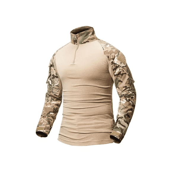 Polera Táctica Combat Shirt Militar Airsoft, Color Multicam, Talla M