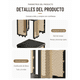 thumbnail image 4 of Biblioteca Librero Giratorio 360° 36x36x105.5 cm 3 Niveles HIPS PP Negro Estilo Ratán, 4 of 6