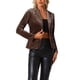 thumbnail image 1 of INSPIRE CHIC Chaqueta de Maestra para Regreso a Clases de Mujer Blazer de Terciopelo Vintage con Solapa Muesca Botón Frontal Chaqueta para el Trabajo M Marrón Oscuro, 1 of 6