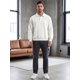 thumbnail image 2 of INSPIRE CHIC Sudadera Polo para Hombre de Manga Larga con Diseño de Retazos M Gris Claro, 2 of 6