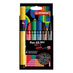Set De 6 Marcadores Stabilo Pen 68 Max Arty