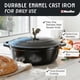 thumbnail image 2 of Cocotte de hierro fundido esmaltado MUELLER HOME de 5,5 qt, negra, 2 of 8