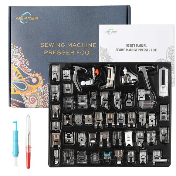 Set de prensatelas Aiskaer, 48 piezas, para máquina de coser