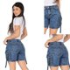 thumbnail image 4 of Short Mujer Cargo con Tiro Alto Elasticado 1139-1, 4 of 6