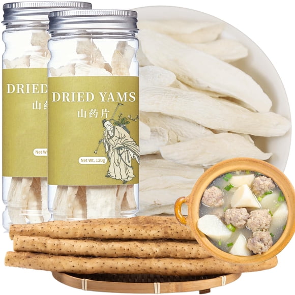 Rodajas de raíz de ñame chino deshidratado Wanhua Hall 240 g natural