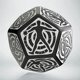 thumbnail image 1 of Dice Q-Workshop D12 Hit Location, negro y blanco, extra grande, 1 of 1