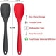 thumbnail image 4 of Cuchara/Espátula de silicona, libre de BPA, resistente al calor hasta 260 °C, antiadherente, ideal para remover, recoger y mezclar (roja y negra), 4 of 7