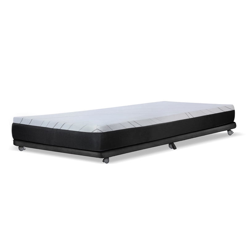 Latam Home - Base Cama Nido 1 Plaza 190 Cm + Colchon Zen Pro Tela Negro