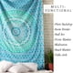 thumbnail image 5 of Tapiz Mandala RAJRANG en Algodón Verde Mar para Decoración de Dormitorio y Sala Estilo Boho Bohemio 84x54 Pulgadas, 5 of 6