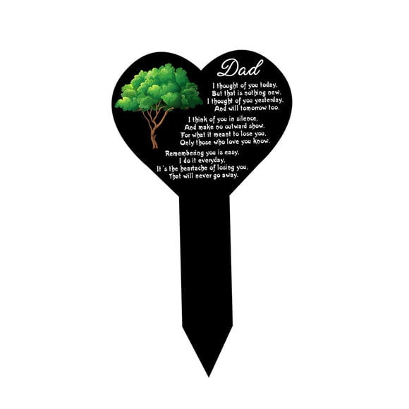 Placa De Recuerdo Conmemorativo Del Corazón, Estaca Para Cementerio Funerario Al Aire Libre, Letrero Para Tumba