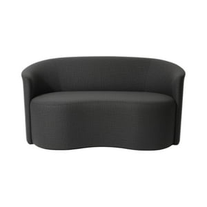 Diseños Valestrini - Sofa Curvo En Lino Gris Oscuro