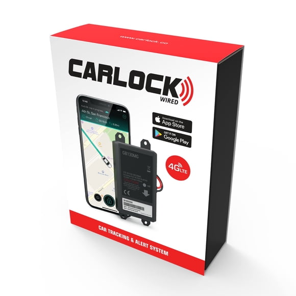 Rastreador GPS para coche CARLOCK con cable 12-24 V, batería antirrobo 4G