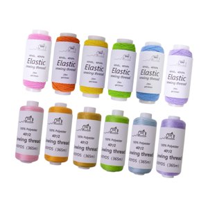 Magideal - 12 Piezas De Hilo De Costura Elástica Colección De Cordones Elásticos Pulsera De Cuerda Elástica Que Fabrica Cordón Para Tejido Diy Craftman Beginners Arcoíris