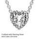 thumbnail image 3 of Collar Pandora Jewelry con forma de corazón elevado, circonita plateada, 60 cm, 3 of 5