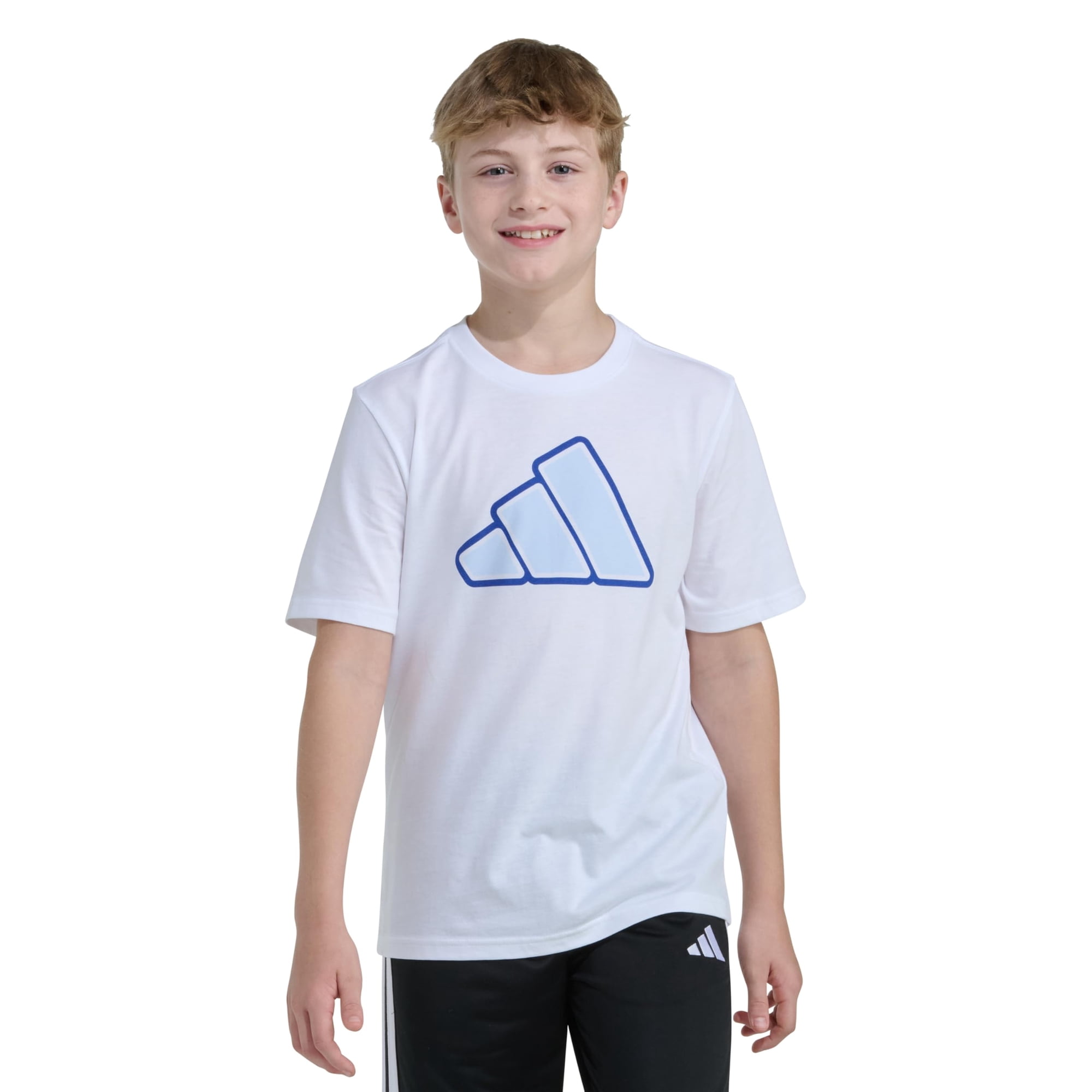 Playera Adidas Para Niño De Manga Corta Con Logo World Cup, Blanca