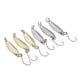 thumbnail image 3 of 6 Uds 2g Se?uelos De Pesca De Metal Cuchara Spinner Cebos Anzuelo Triple Aparejos 3,5 Cm, 3 of 5