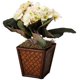 thumbnail image 2 of Silk Plant, violeta africano casi natural, con jarrón (juego de 2), 2 of 3