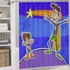 thumbnail image 5 of Hombre servilleta-theme 4-Piece Shower Curtain Set with Rugs, Waterproof Bathroom Decor Set Includes Bath Mat, U-Shaped Rug, Toilet Lid Cover and Curtain with Hooks, 5 of 6