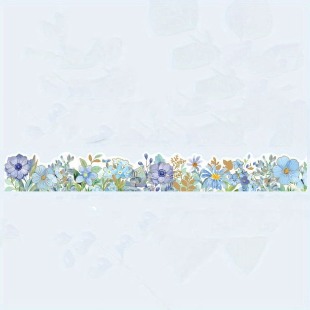 1pc/pack Fresh Plants Flowers Masking Washi Tape Vintage Rose Decorative Adhesive Tape Diy Scrapbooking Sticker Label Stationery 30MM*118.11inch