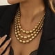 thumbnail image 3 of Gorgeous Geometric CCB Ball Clavicle Chain Hip Hop Multilayer Necklace - Make a Statement!, 3 of 4