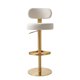 thumbnail image 1 of Banco ajustable TOV Furniture Primrose de tela texturizada color crema, 1 of 8